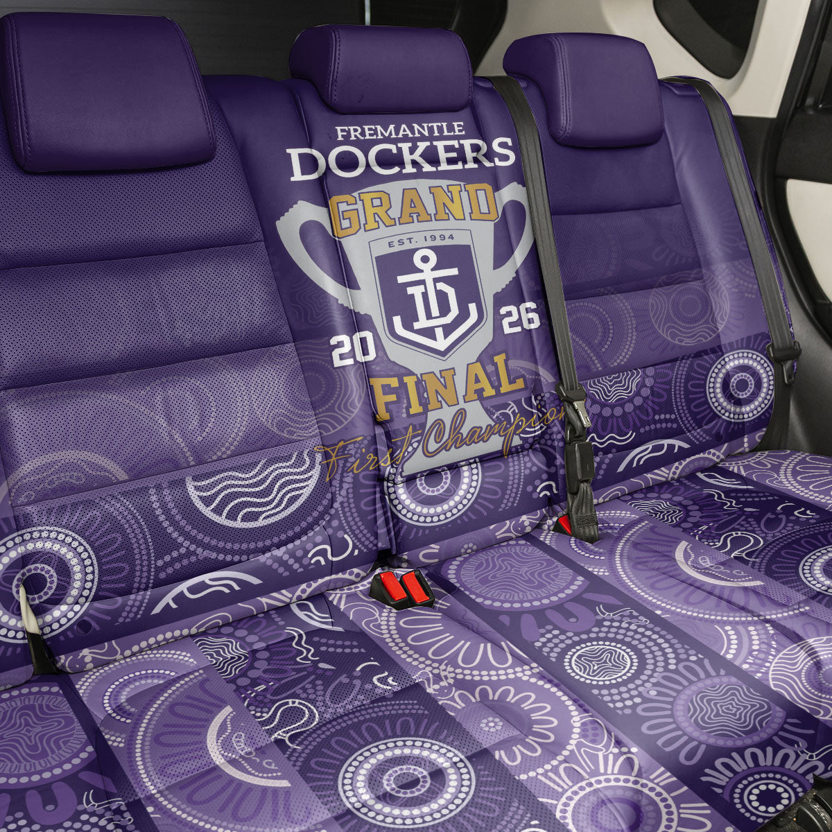 Fremantle Dockers Premiers 2026 Back Car Seat Cover First Championship