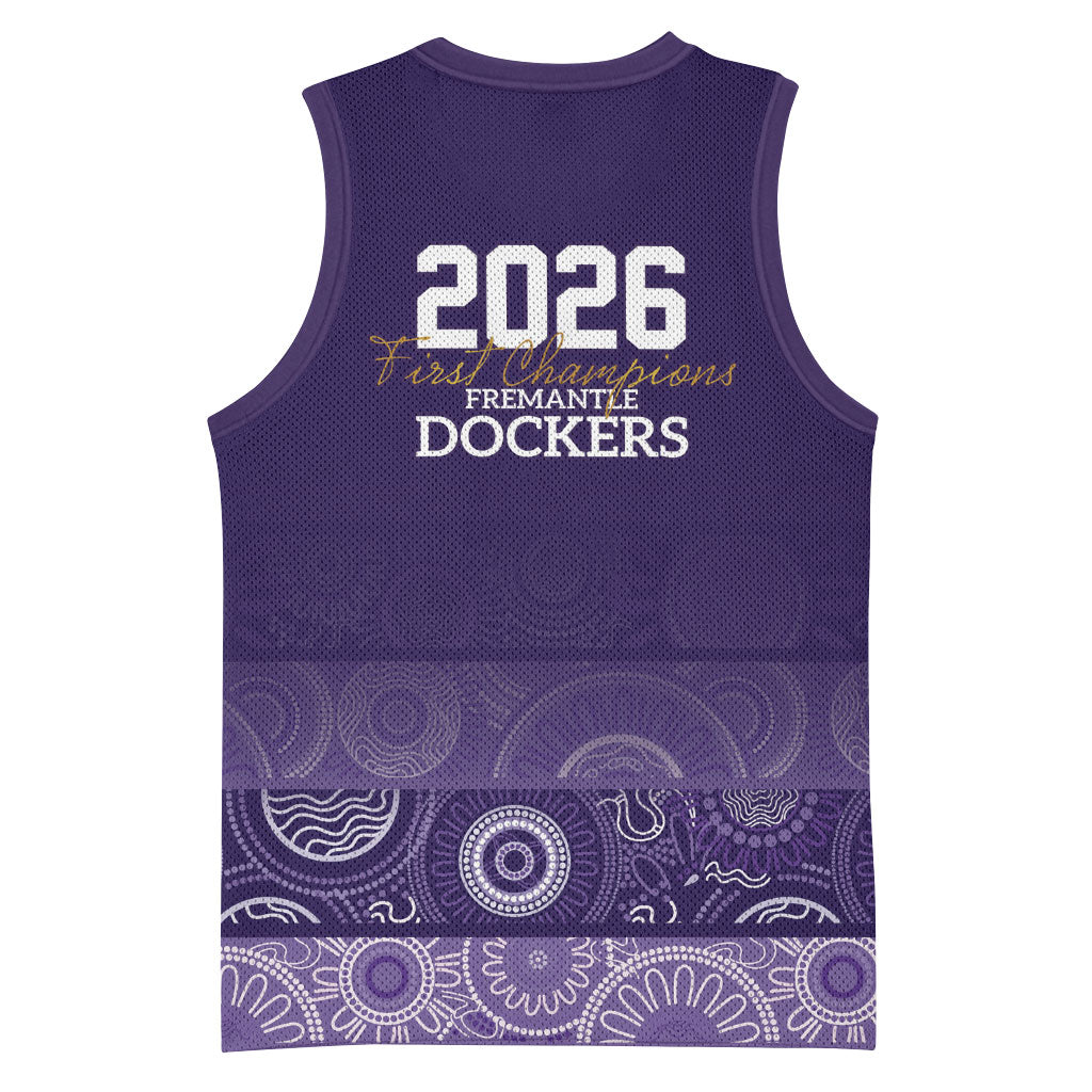 Fremantle Dockers Premiers 2026 Basketball Jersey First Championship