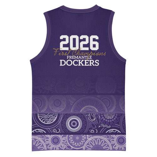 Fremantle Dockers Premiers 2026 Basketball Jersey First Championship