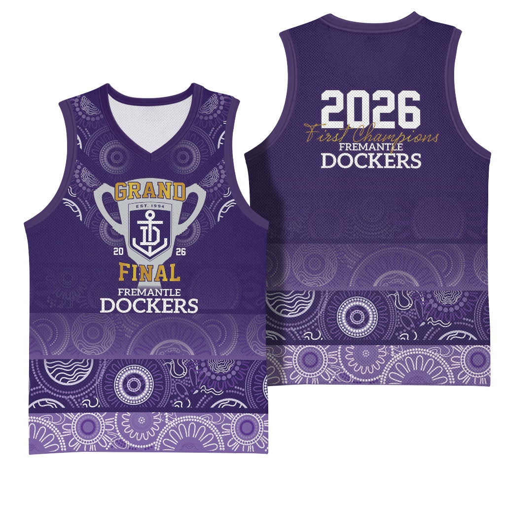Fremantle Dockers Premiers 2026 Basketball Jersey First Championship