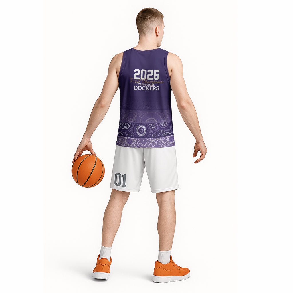 Fremantle Dockers Premiers 2026 Basketball Jersey First Championship