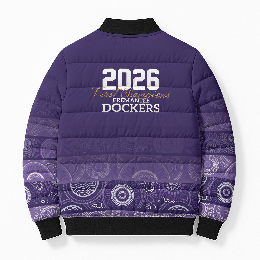 Fremantle Dockers Premiers 2026 Bomber Puffer Jacket First Championship