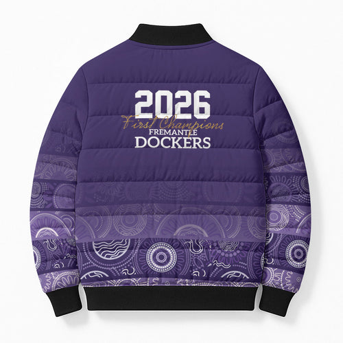 Fremantle Dockers Premiers 2026 Bomber Puffer Jacket First Championship