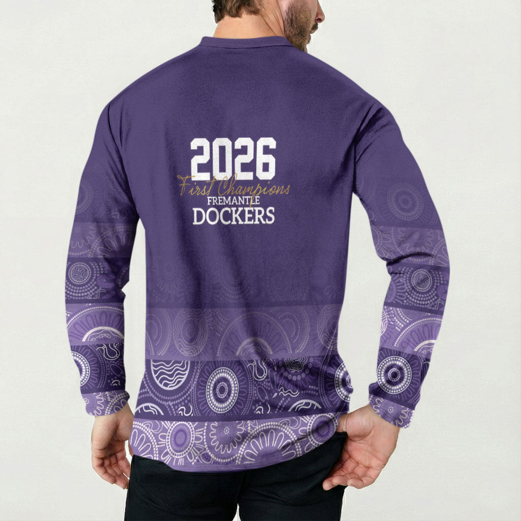 Fremantle Dockers Premiers 2026 Button Sweatshirt First Championship