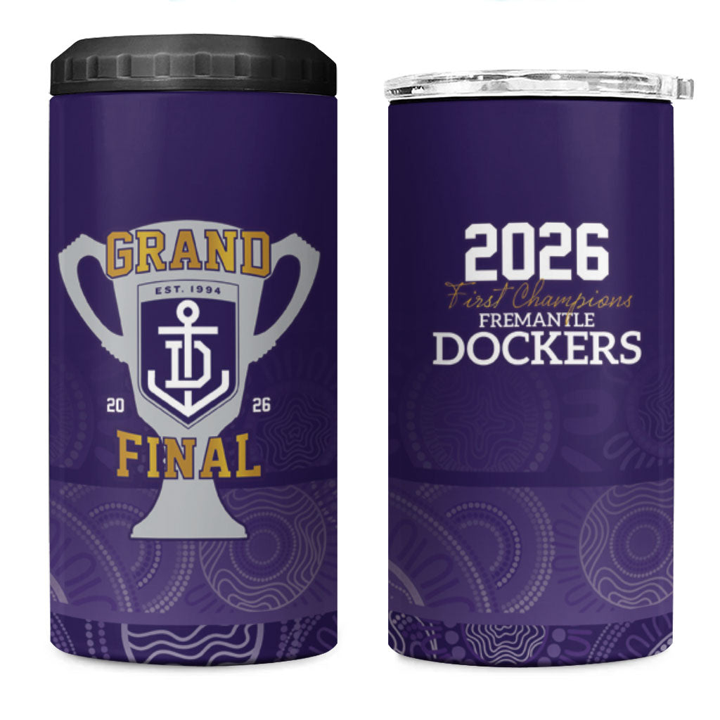 Fremantle Dockers Premiers 2026 4 in 1 Can Cooler Tumbler First Championship