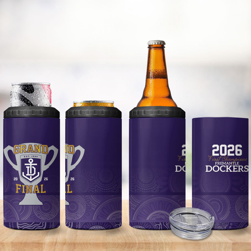 Fremantle Dockers Premiers 2026 4 in 1 Can Cooler Tumbler First Championship