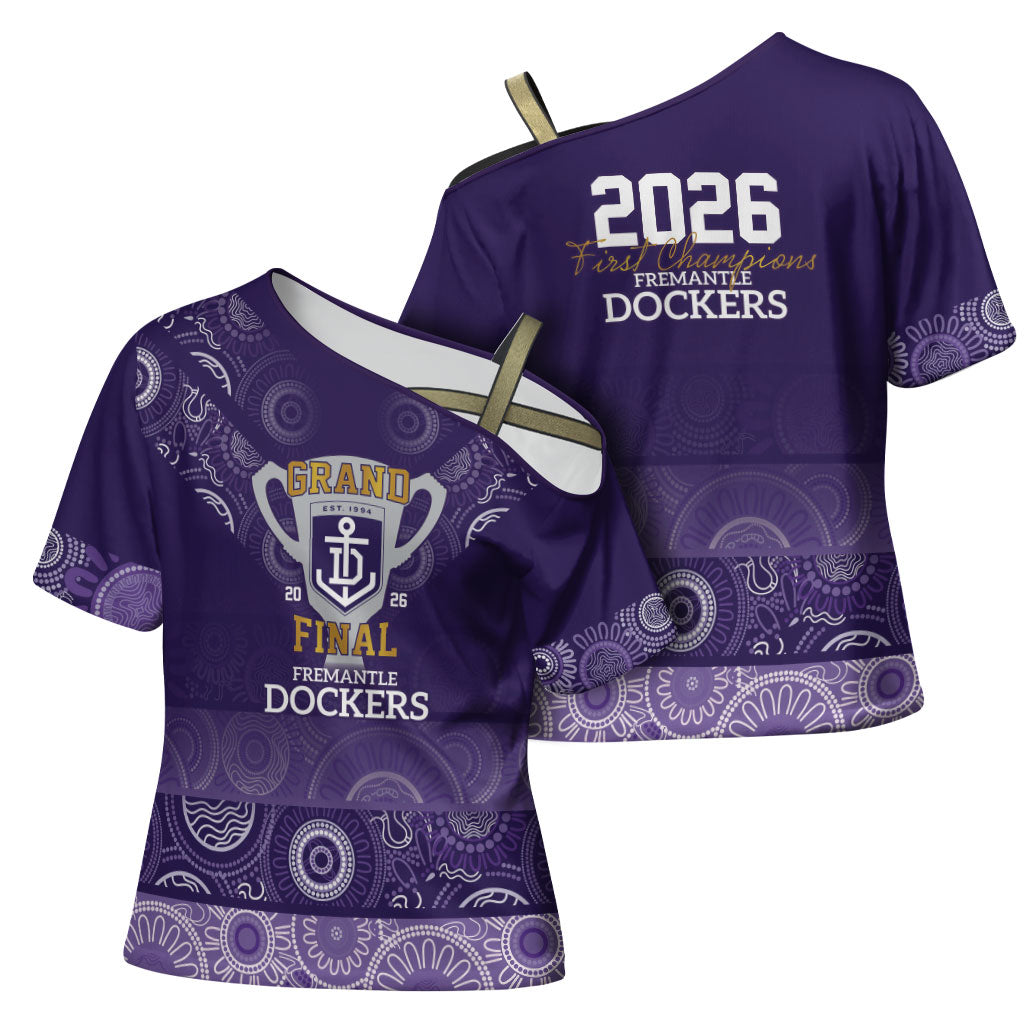 Fremantle Dockers Premiers 2026 Cross Shoulder Shirt First Championship
