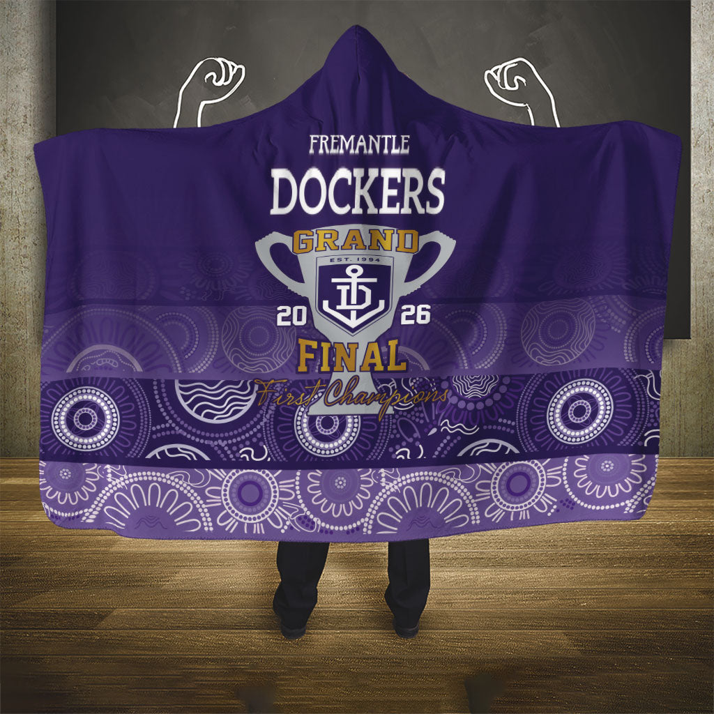 Fremantle Dockers Premiers 2026 Hooded Blanket First Championship
