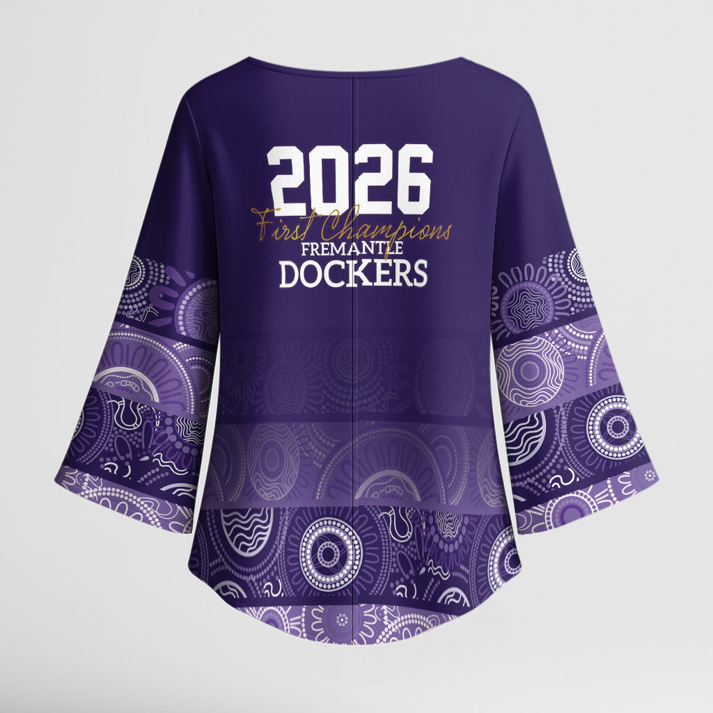 Fremantle Dockers Premiers 2026 Kimono Sleeve Blouse First Championship