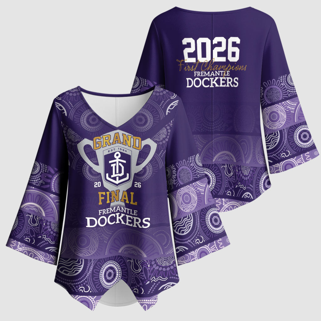Fremantle Dockers Premiers 2026 Kimono Sleeve Blouse First Championship