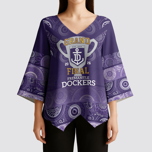 Fremantle Dockers Premiers 2026 Kimono Sleeve Blouse First Championship