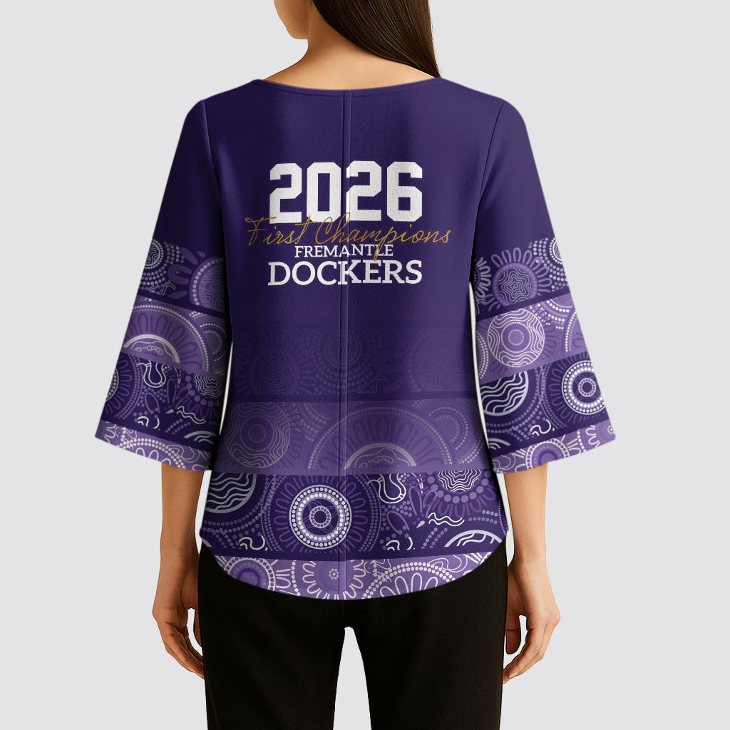 Fremantle Dockers Premiers 2026 Kimono Sleeve Blouse First Championship