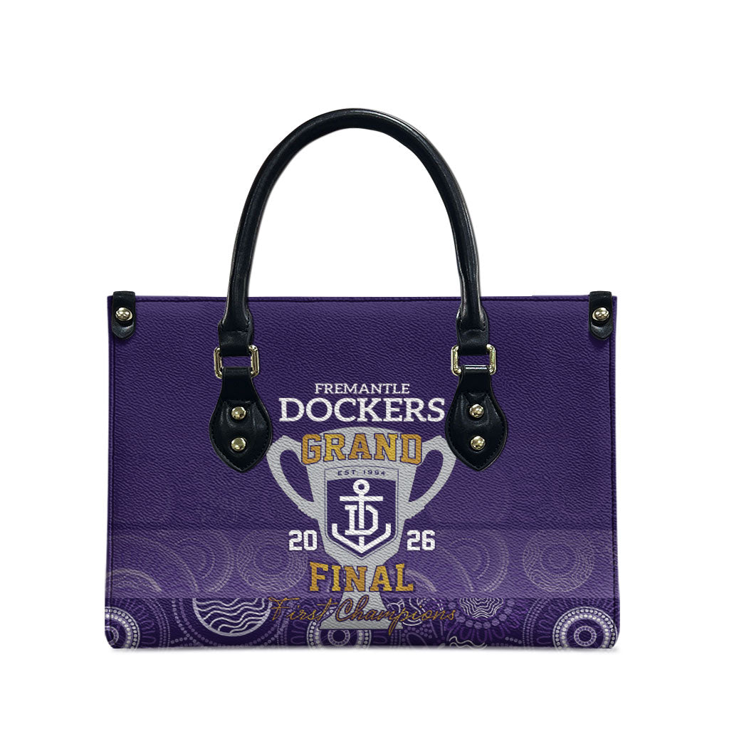 Fremantle Dockers Premiers 2026 Leather Bag First Championship