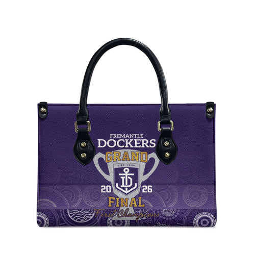 Fremantle Dockers Premiers 2026 Leather Bag First Championship