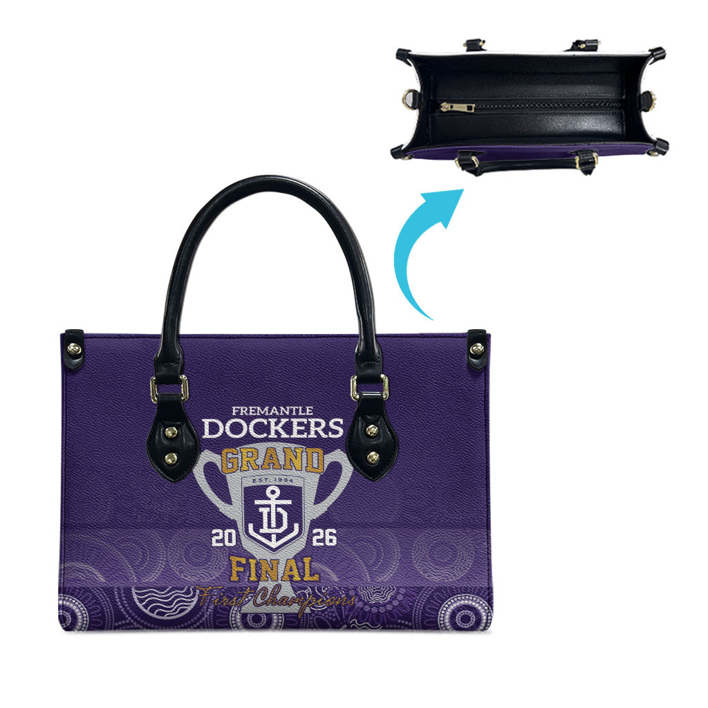 Fremantle Dockers Premiers 2026 Leather Bag First Championship