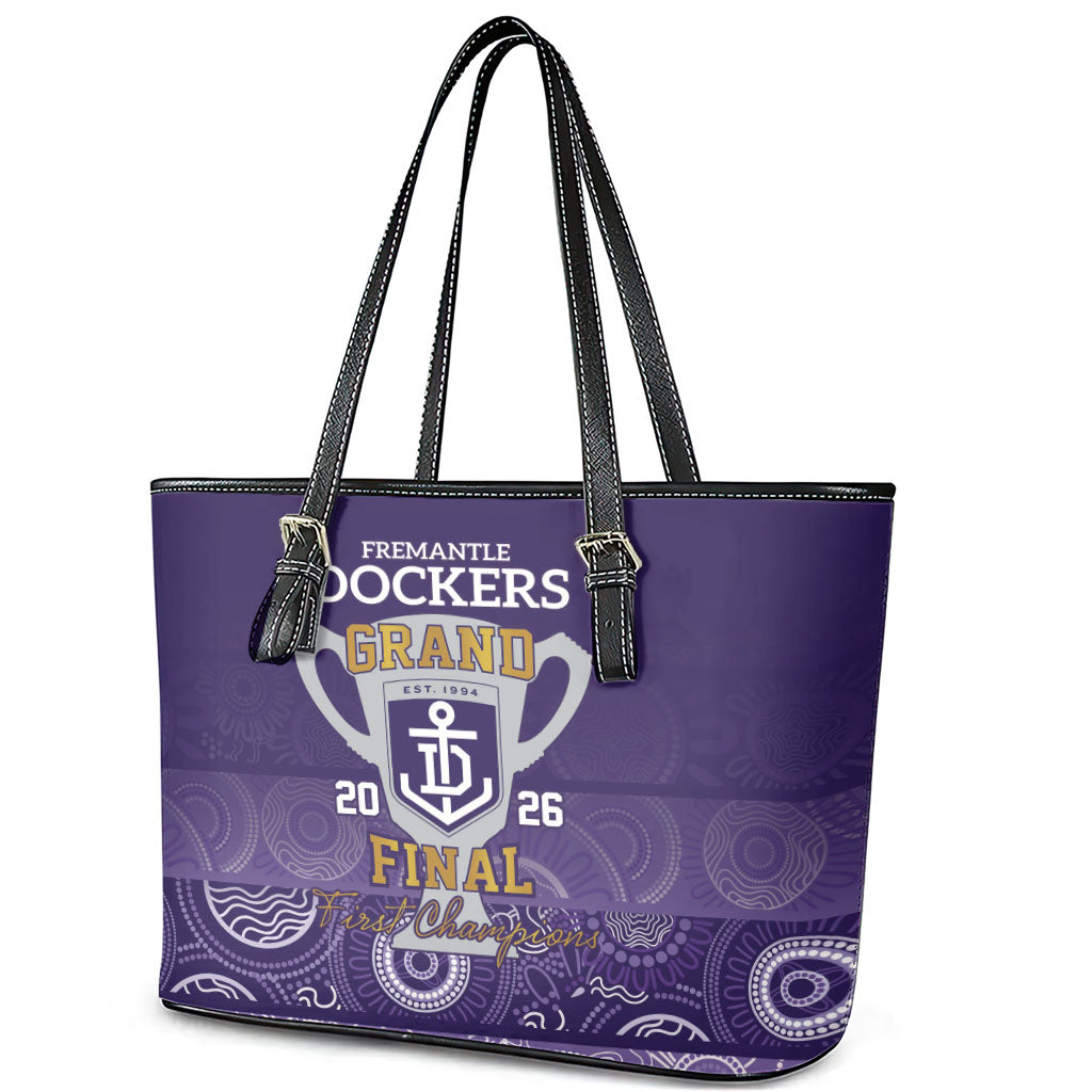 Fremantle Dockers Premiers 2026 Leather Tote Bag First Championship