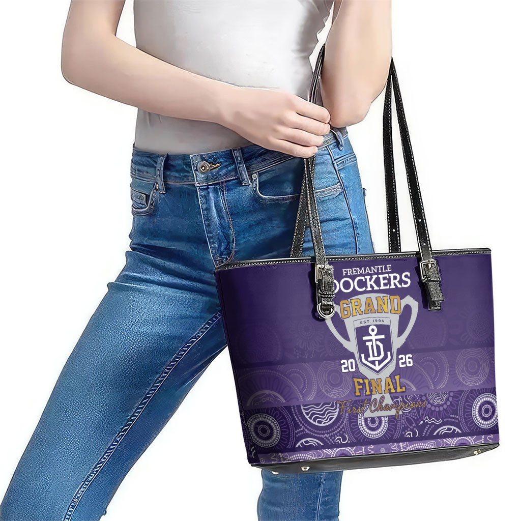Fremantle Dockers Premiers 2026 Leather Tote Bag First Championship
