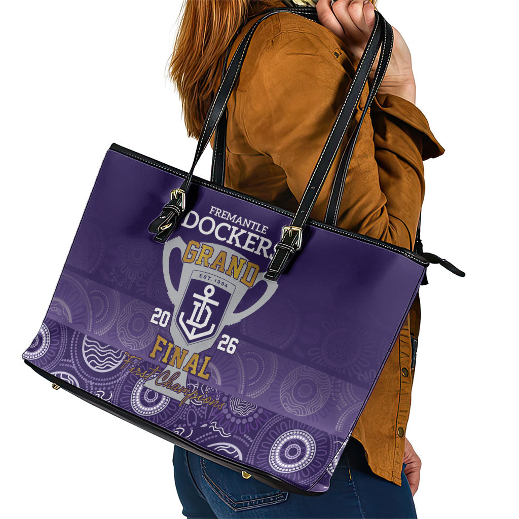 Fremantle Dockers Premiers 2026 Leather Tote Bag First Championship