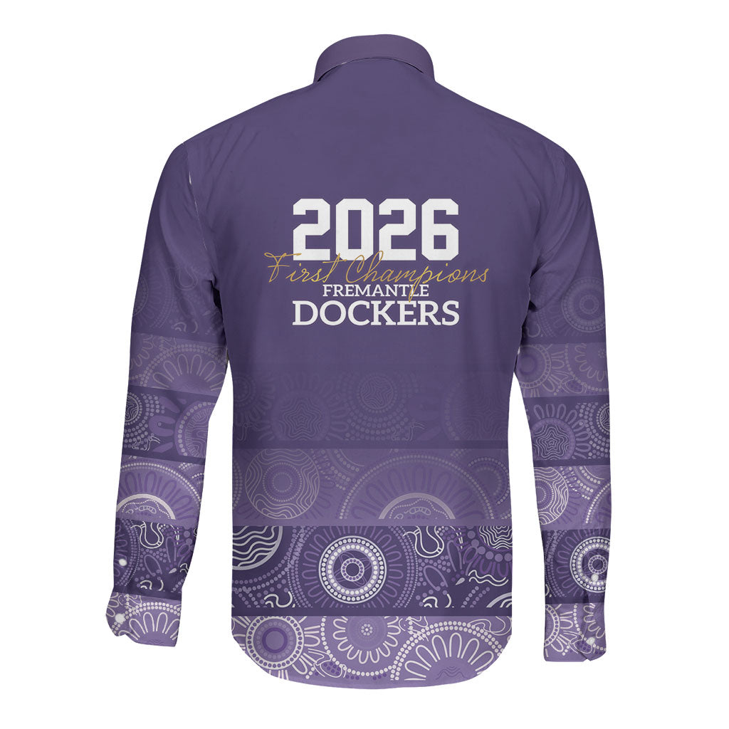 Fremantle Dockers Premiers 2026 Long Sleeve Button Shirt First Championship