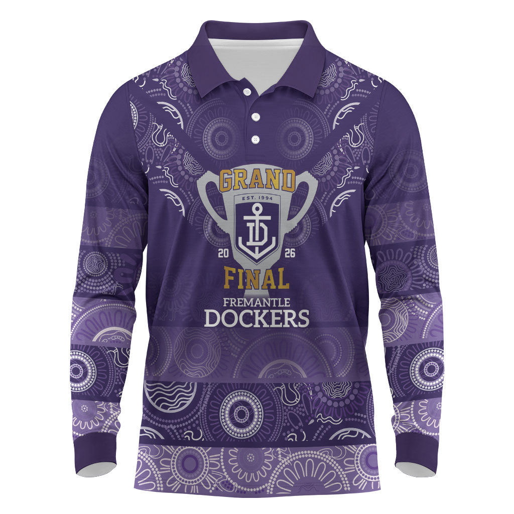 Fremantle Dockers Premiers 2026 Long Sleeve Polo Shirt First Championship