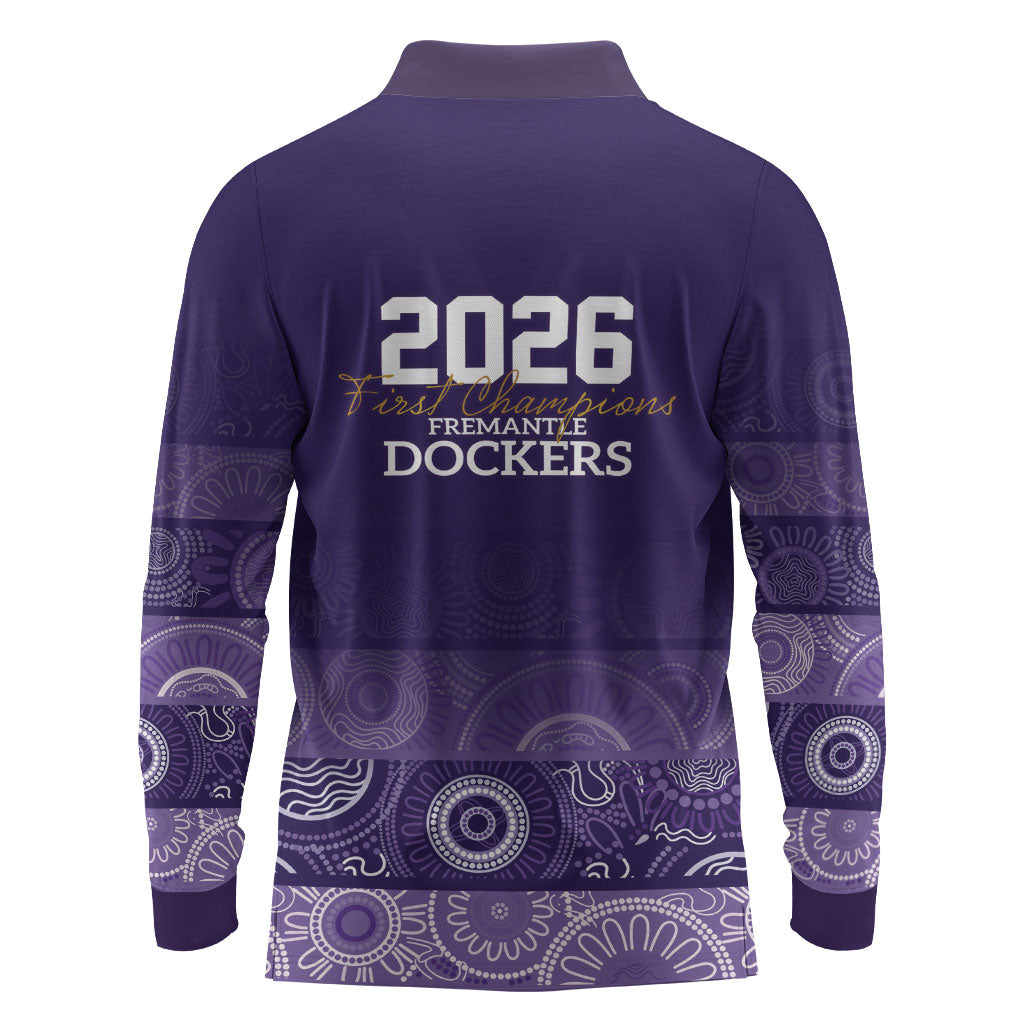 Fremantle Dockers Premiers 2026 Long Sleeve Polo Shirt First Championship