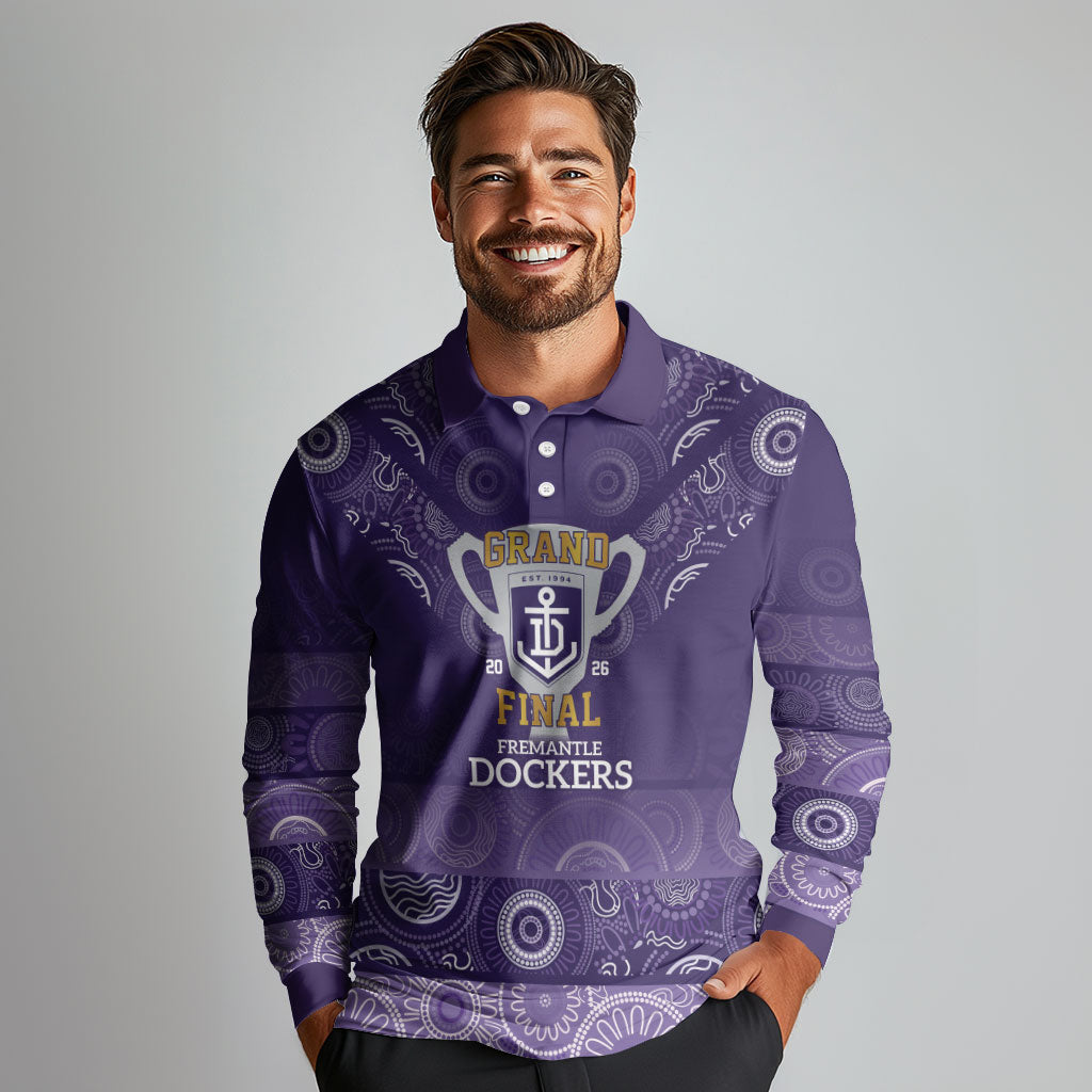 Fremantle Dockers Premiers 2026 Long Sleeve Polo Shirt First Championship