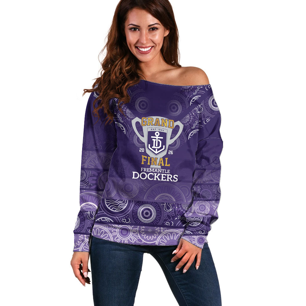 Fremantle Dockers Premiers 2026 Off Shoulder Sweater First Championship