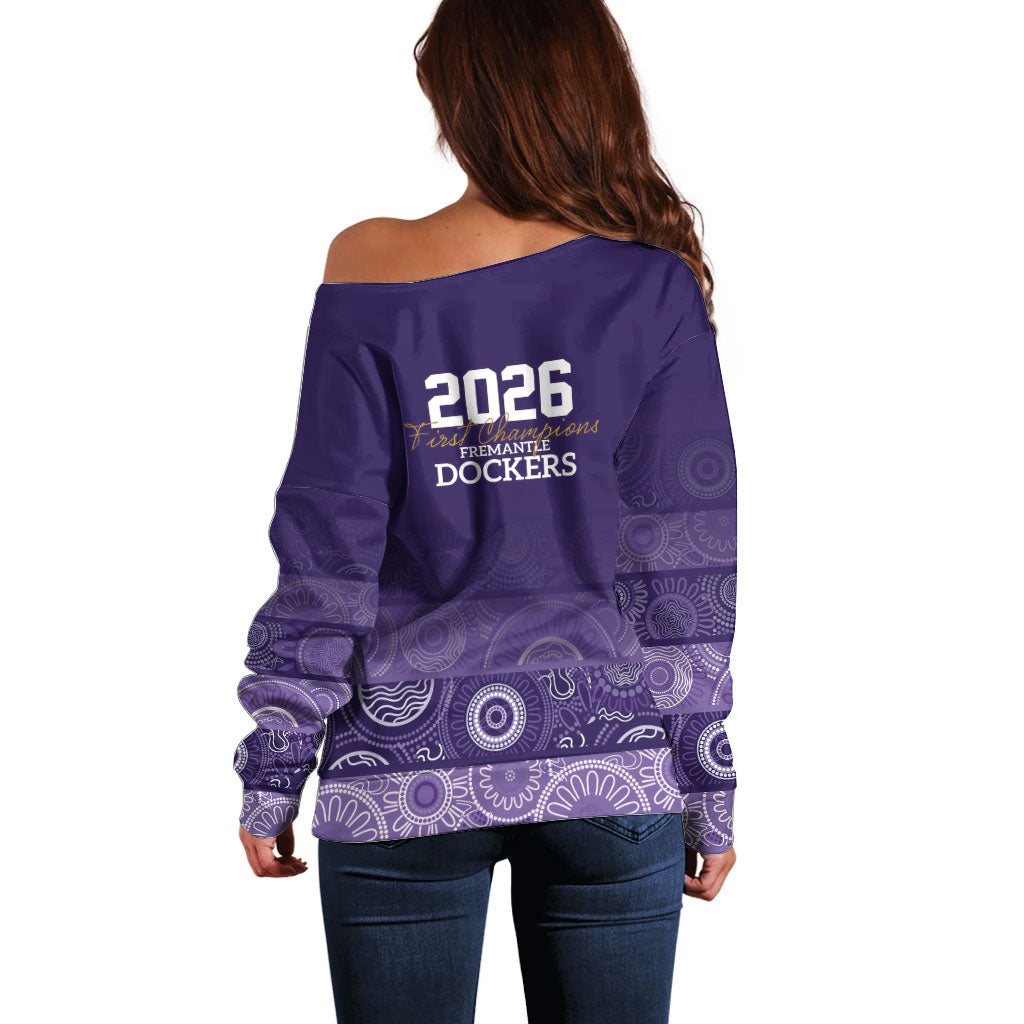 Fremantle Dockers Premiers 2026 Off Shoulder Sweater First Championship