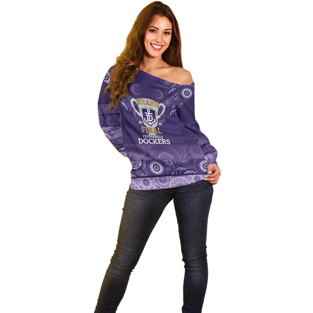 Fremantle Dockers Premiers 2026 Off Shoulder Sweater First Championship