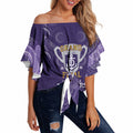 Fremantle Dockers Premiers 2026 Off Shoulder Wrap Waist Top First Championship