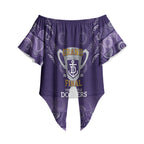 Fremantle Dockers Premiers 2026 Off Shoulder Wrap Waist Top First Championship