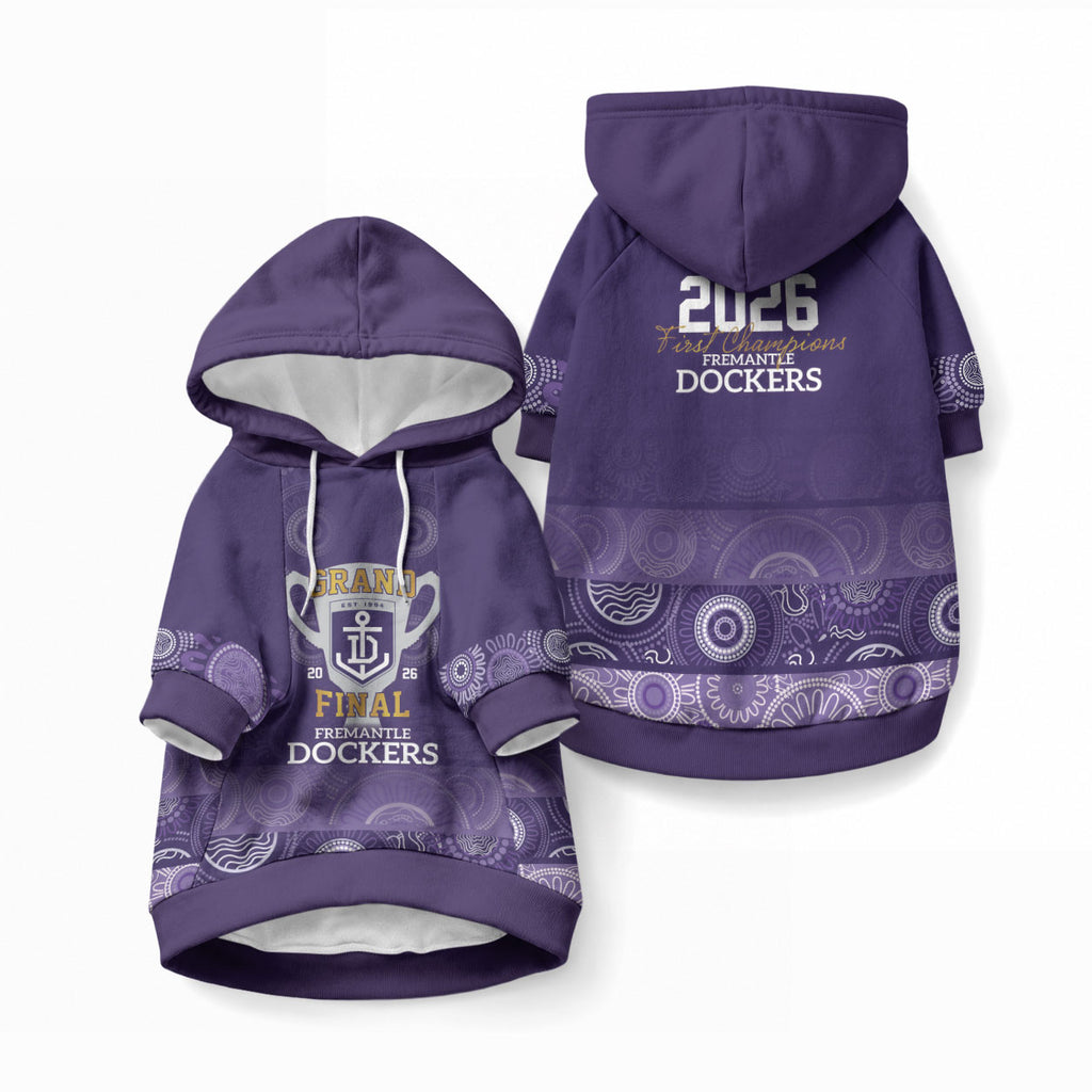 Fremantle Dockers Premiers 2026 Pet Hoodie First Championship