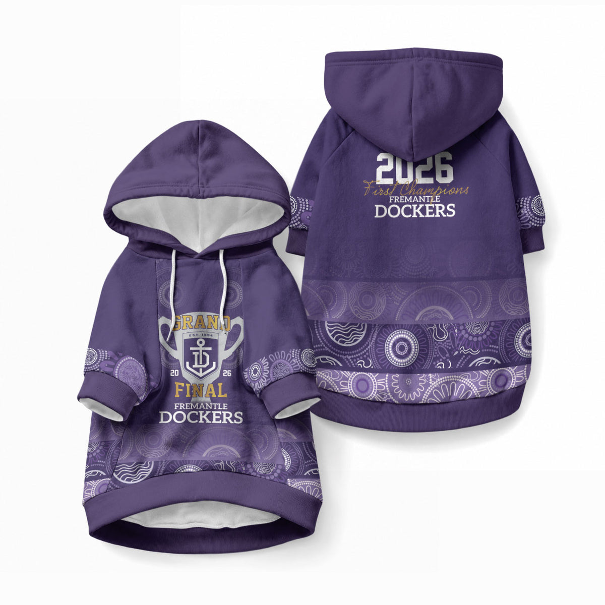 Fremantle Dockers Premiers 2026 Pet Hoodie First Championship