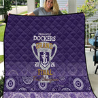 Fremantle Dockers Premiers 2026 Quilt First Championship