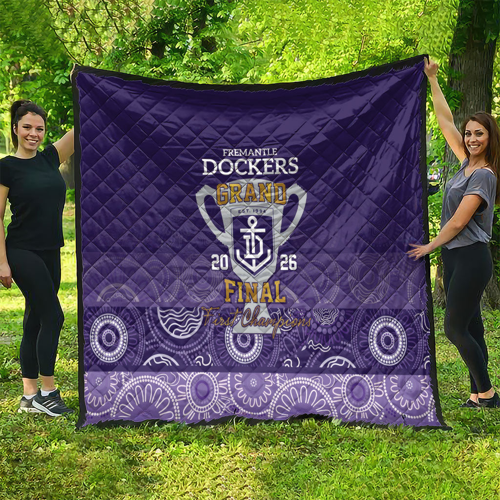 Fremantle Dockers Premiers 2026 Quilt First Championship