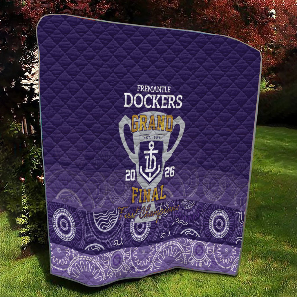 Fremantle Dockers Premiers 2026 Quilt First Championship