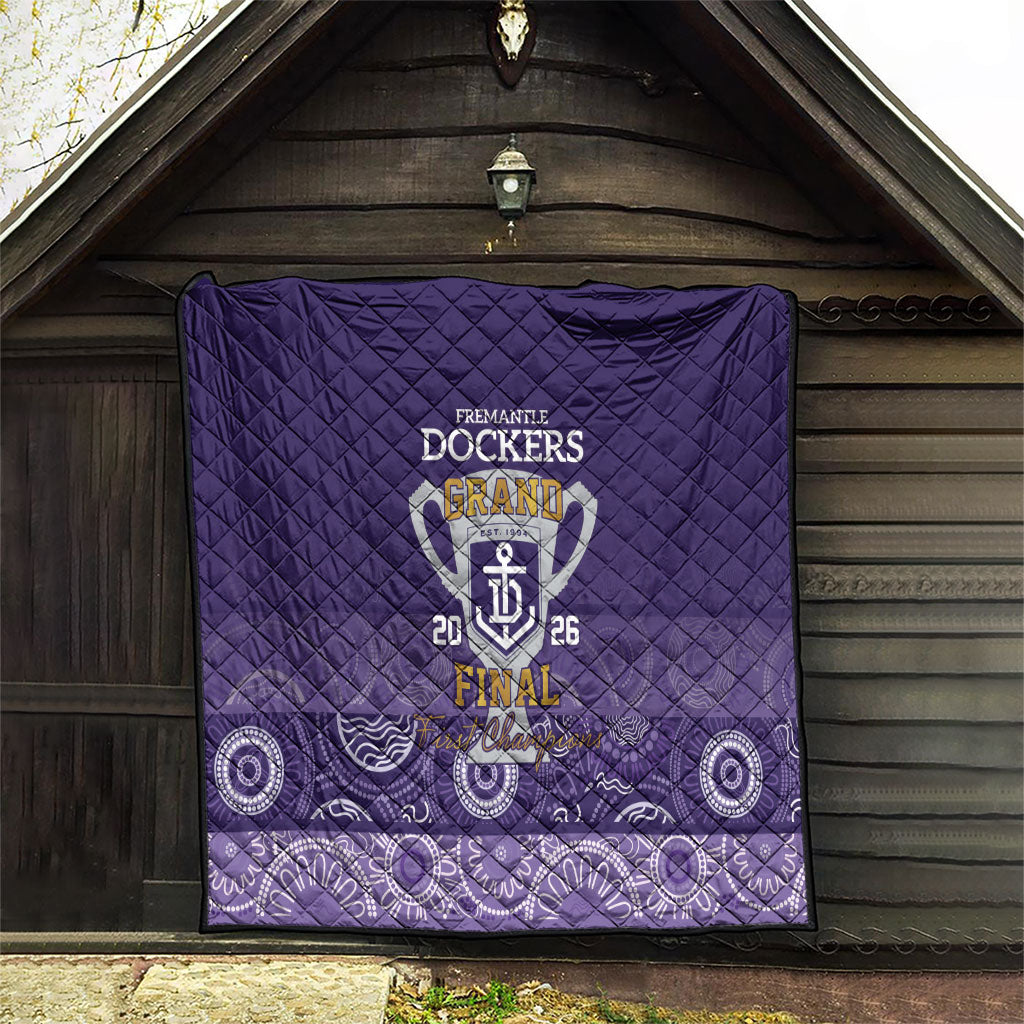 Fremantle Dockers Premiers 2026 Quilt First Championship