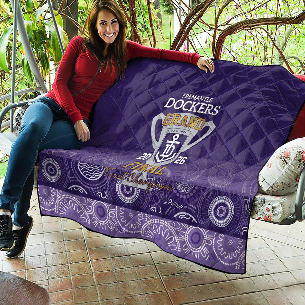 Fremantle Dockers Premiers 2026 Quilt First Championship