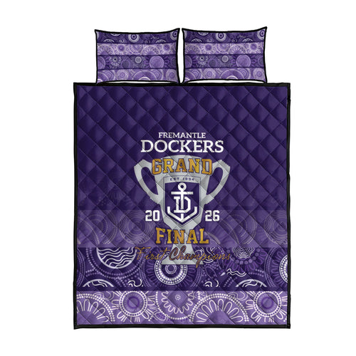 Fremantle Dockers Premiers 2026 Quilt Bed Set First Championship
