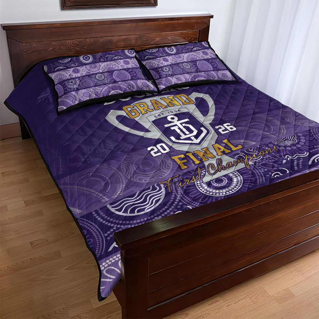 Fremantle Dockers Premiers 2026 Quilt Bed Set First Championship
