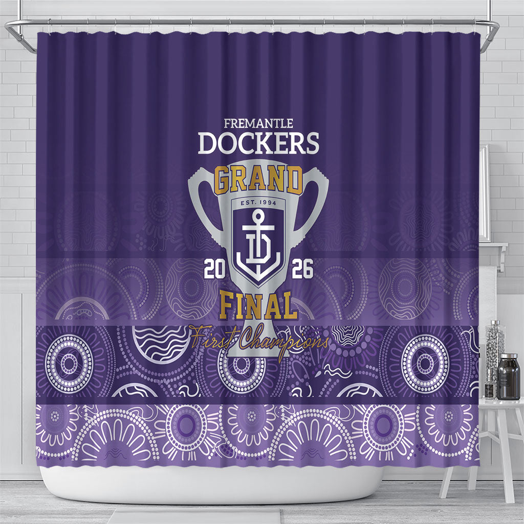 Fremantle Dockers Premiers 2026 Shower Curtain First Championship