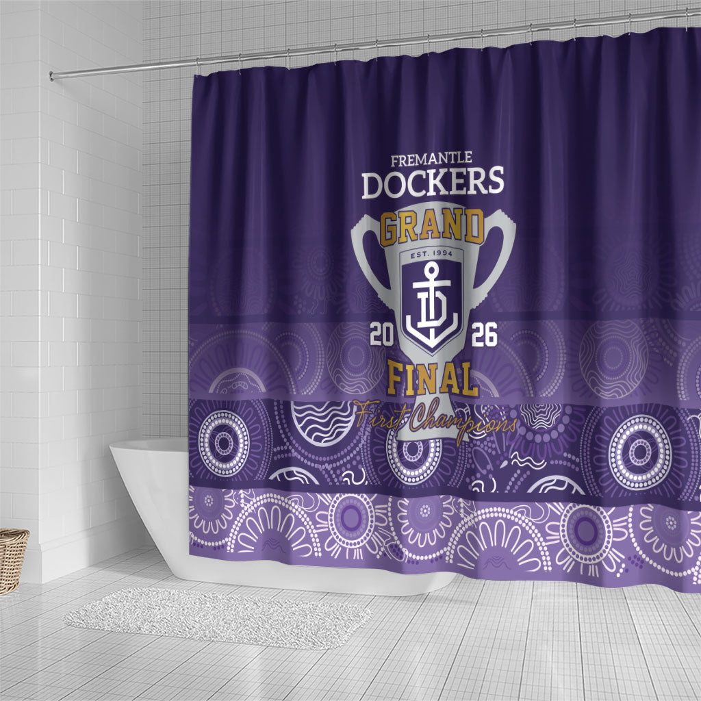 Fremantle Dockers Premiers 2026 Shower Curtain First Championship