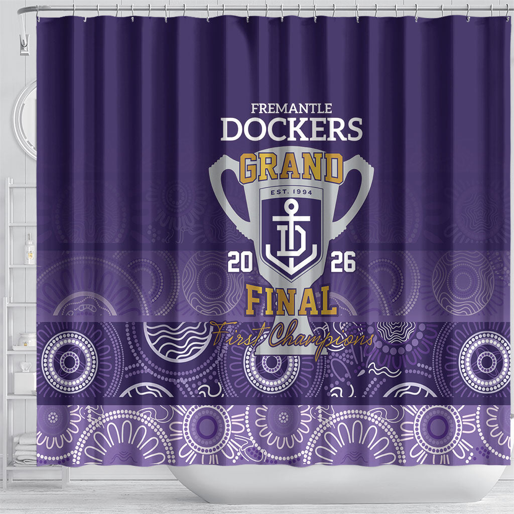 Fremantle Dockers Premiers 2026 Shower Curtain First Championship