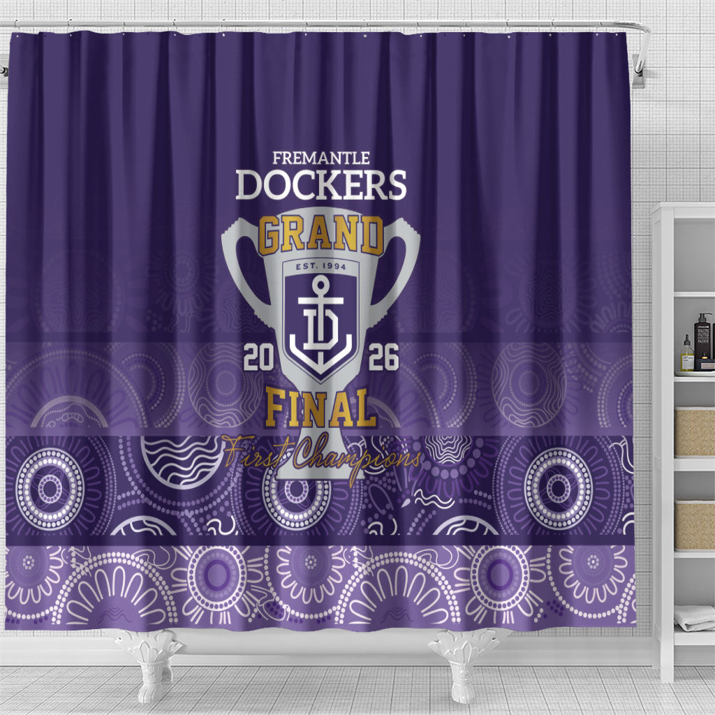 Fremantle Dockers Premiers 2026 Shower Curtain First Championship