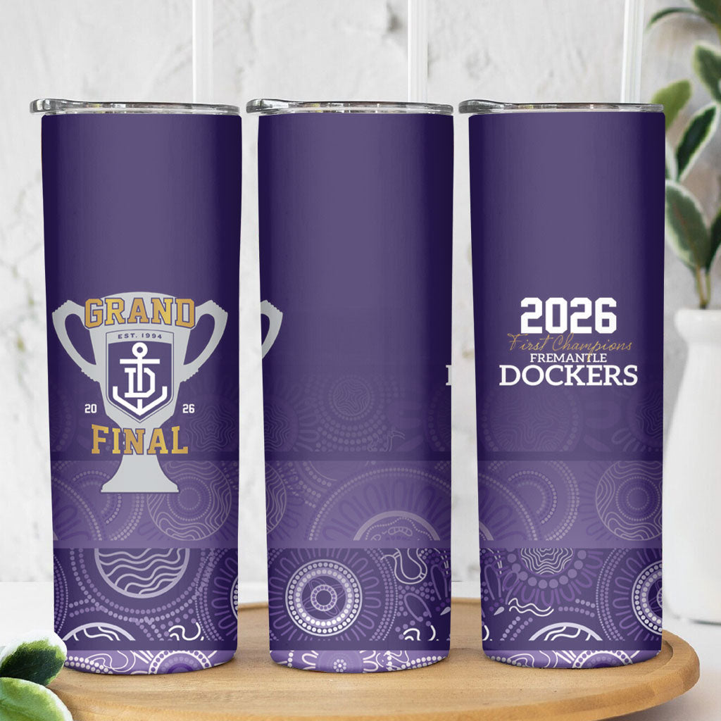 Fremantle Dockers Premiers 2026 Skinny Tumbler First Championship