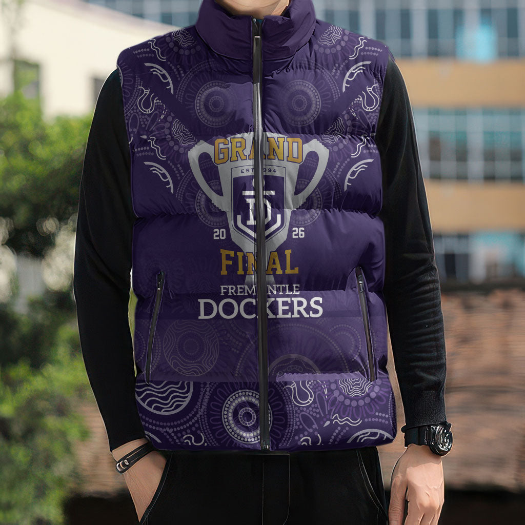 Fremantle Dockers Premiers 2026 Sleeveless Puffer Jacket First Championship