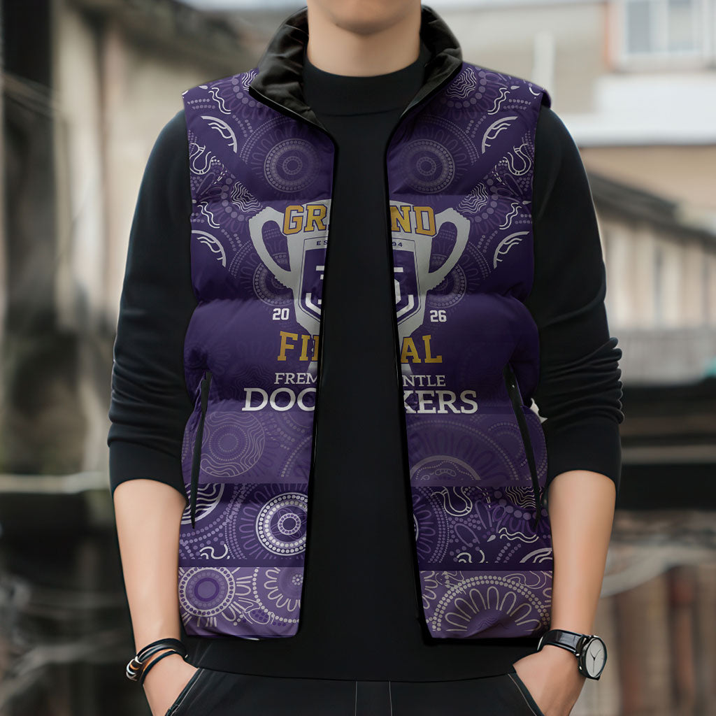 Fremantle Dockers Premiers 2026 Sleeveless Puffer Jacket First Championship