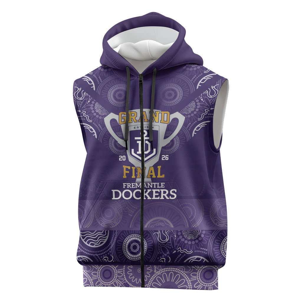Fremantle Dockers Premiers 2026 Sleeveless Zip Hoodie First Championship
