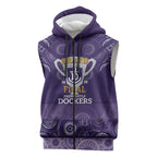 Fremantle Dockers Premiers 2026 Sleeveless Zip Hoodie First Championship