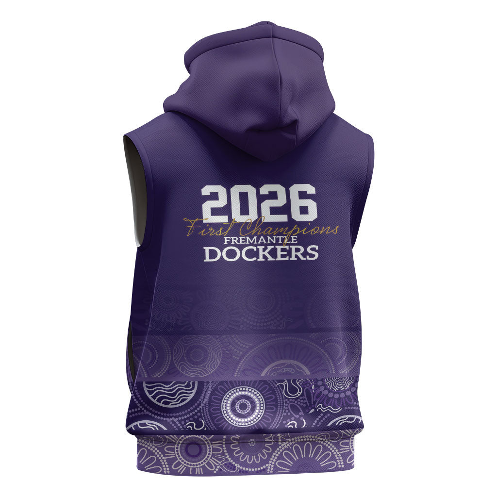 Fremantle Dockers Premiers 2026 Sleeveless Zip Hoodie First Championship